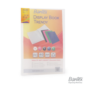 BANTEX Trendy Display Book / Clear Holder Folio (40 pockets) - Transparent